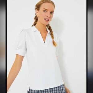 Tuckernuck White Polo with Short Sleeves and Relaxed Fit Size XXL Nwt
